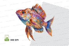 Colorful fish clipart png Product Image 1