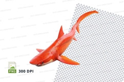 Red shark clipart png Product Image 1