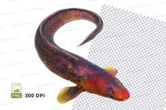 Vibrant rainbow eel clipart png Product Image 1