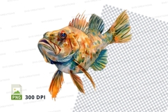 Colorful fish clipart png Product Image 1