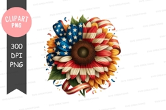 Patriotic sunflower clipart png Product Image 1