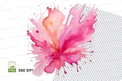 Pink paint splash clipart png Product Image 1