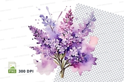 Purple flowers clipart png Product Image 1