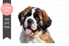 Happy saint bernard puppy Product Image 1