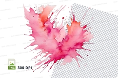 Pink paint splash clipart png Product Image 1