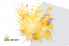 Yellow paint splash clipart png Product Image 1