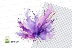 Purple paint splash clipart png Product Image 1