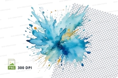 Watercolor splash clipart png Product Image 1