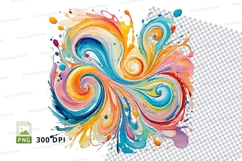 Colorful swirl clipart png Product Image 1