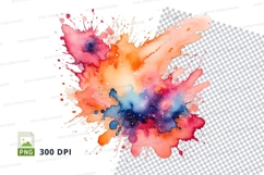 Colorful splash clipart png Product Image 1