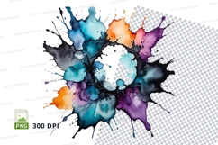 Colorful splash clipart png Product Image 1