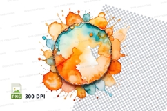 Watercolor globe clipart png Product Image 1