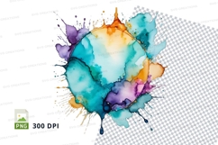 Colorful splash clipart png Product Image 1