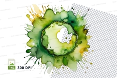 Abstract watercolor splash clipart png Product Image 1