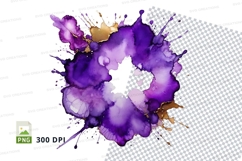Purple paint splash clipart png Product Image 1