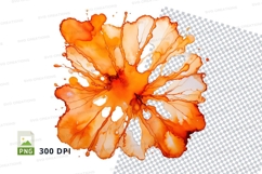 Orange splash clipart png Product Image 1