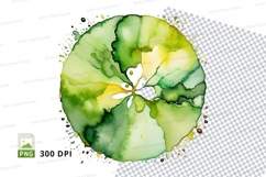 Green lotus flower clipart png Product Image 1