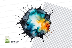 Colorful splash clipart png Product Image 1