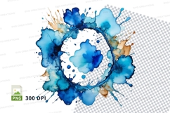 Abstract watercolor splash clipart png Product Image 1