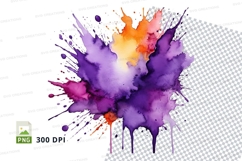 Colorful splash clipart png Product Image 1