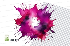 Vibrant paint splash clipart png Product Image 1