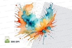 Colorful splash clipart png Product Image 1