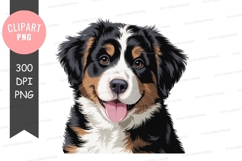 Happy bernese mountain dog puppy clipart png Product Image 1