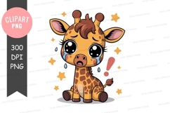 Crying baby giraffe clipart png Product Image 1