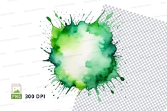 Green watercolor splash Product Image 1