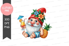 Tropical gnome with pineapple and cocktail Product Image 1