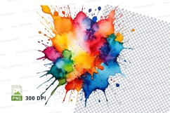 Colorful paint splatter Product Image 1