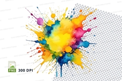 Colorful paint splatter Product Image 1