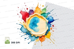 Colorful paint splatter Product Image 1