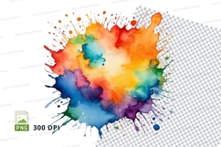 Colorful watercolor splash Product Image 1