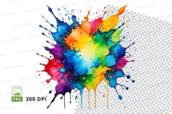 Colorful paint splatter Product Image 1