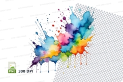 Colorful watercolor splatter Product Image 1