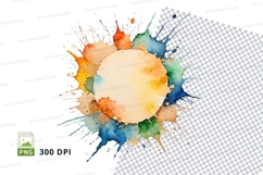 Colorful watercolor splash background Product Image 1