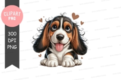 Playful puppy clipart png Product Image 1