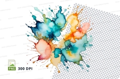 Colorful splash clipart Product Image 1