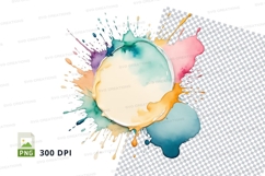 Colorful paint splash clipart Product Image 1