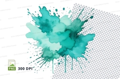 Turquoise paint splat Product Image 1