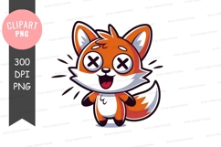 Cute fox clipart png Product Image 1