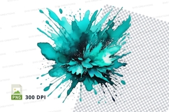 Turquoise paint splatter Product Image 1