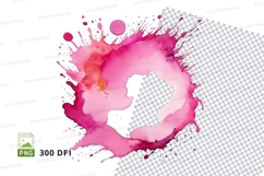 Pink watercolor splash Product Image 1