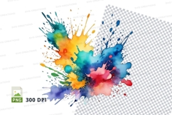 Colorful paint splatter Product Image 1