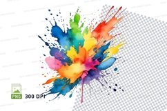 Colorful paint splatter Product Image 1