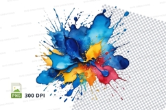 Colorful paint splatter Product Image 1