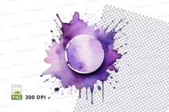 Purple paint splat with white circle Product Image 1