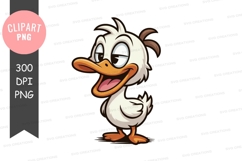 Happy cartoon duck clipart png Product Image 1