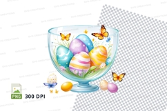 Colorful easter eggs in a bowl Product Image 1